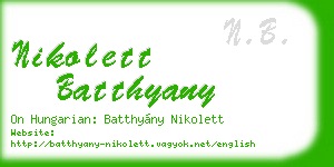 nikolett batthyany business card